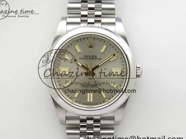 MiroTime 0227 WeatherProof Oyster Perpetual 41mm 124300 BP Maker Best Edition Silver Dial on SS Jubilee Bracelet A 2639
